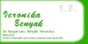 veronika benyak business card